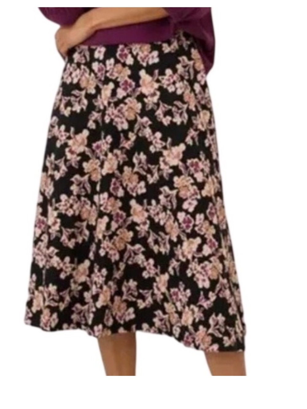 Pact Organic Blend Floral Skirt, Size Small
